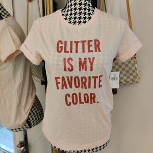 Kate Spade tee shirt glitter is my favorite color